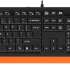 Клавиатура и мышь A4Tech F1010 ORANGE черно-оранжевые, USB