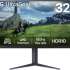 Монитор 31,5" LG UltraGear 32GS85Q-B 2560x1440, 350cd, 178гр/178гр, IPS LED, 16:9, 180Hz, HDMI, FreeSync, DP, USB, HAS