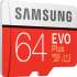 Samsung EVO Plus 64Gb Class10 UHS-I Red/White (MB-MC64HA/RU)