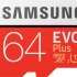 Samsung EVO Plus 64Gb Class10 UHS-I Red/White (MB-MC64HA/RU)