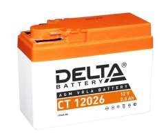 Аккумулятор Delta CT 12026 12В, 2.5Ач, battery replacement YTX4A-BS