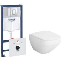 Am.Pm Inspire V2.0 с инсталляцией Grohe, клавиша хром, сиденье микролифт (C50A1700SC, 38775001)