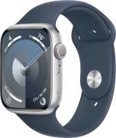 Apple Умные часы Watch Series 9, 45 мм, Storm Blue Sport Band, Silver Aluminiuml, size M/L MR9E3ZP/A