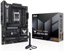 ASUS Материнская плата ATX TUF GAMING B850-PLUS WIFI (AM5, AMD B850, 4*DDR5, 4*SATA, 3*M.2, WiFi, BT, 7*USB 3.2, 2*USB 2.0, USB Type-C, 3*PCIe, 2*DP