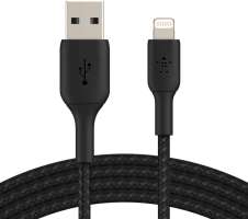 Belkin CAA002bt1MBK USB A-Lightning 1м плетеный Black