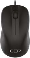 CBR Мышь CM 131 Black USB, 1200 dpi, 3 кнопки и колесо прокрутки, ABS-пластик, 2 м, черная
