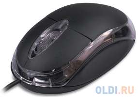 CBR Мышь проводная CM 122 Black, оптическая, USB, 1000 dpi, 3 кнопки и колесо прокрутки, длина кабеля 1,3 м, цвет чёрный