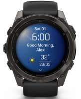 Часы Garmin Fenix 8 AMOLED Sapphire 010-02905-21 51мм, угольно-черный DLC, черные