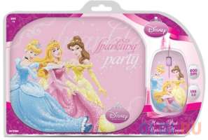 Cirkuit Planet Мышь оптическая проводная мини+коврик DSY-TP2003 Princess