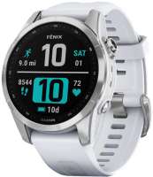 Garmin Fenix 7S 42mm Silver, с ремешком Whitestone