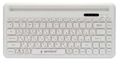 Gembird Клавиатура Wireless KBW-8 84кл, подставка для телефона, BT 5.1, белая