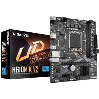 GIGABYTE Материнская плата mATX H610M K V2 (LGA1700, H610, 2*DDR5, 2*SATA, PCIe, M.2, 4*USB 2.0, 2*USB 3.2, HDMI, DP)