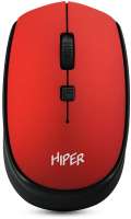 Hiper Мышь беспроводная HOMW-082, 1600dpi, оптическая светодиодная, USB, красный (HOMW-082)