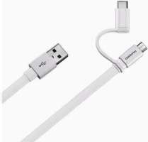 HUAWEI AP555 USB-microUSB + переходник Type-C White