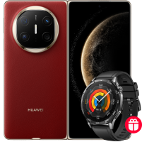 Смартфон Huawei Mate X6, 7.93" 2440x2240 AMOLED, HiSilicon Kirin 9020, 12Gb RAM, 512Gb, 3G/4G/5G, NFC, Wi-Fi, BT, 4xCam, 2-Sim, 5.11 А·ч, USB Type-C, EMUI 15, красный (51098DDC)