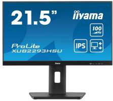 Iiyama Монитор 21,5" ProLite XUB2293HSU-B7 черный, IPS, LED, 1920x1080, 16:9, матовая, 300cd/m2, 178°/178°, 100Hz, HAS Piv, HDMI M/M, DP, FHD, USB