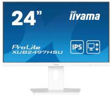 Iiyama Монитор 23,8" ProLite XUB2497HSU-W2 белый, IPS, LED, 1920x1080, 16:9, матовая, 300cd/m2, 178°/178°, 100Hz, HAS Piv, HDMI M/M, DP, FHD, USB