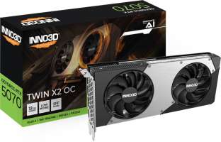 Inno3D PCI-E GeForce RTX 5070 TWIN X2 OC (N50702-12D7X-195064N) 12GB 2542/28000MHz HDMI 3*DP