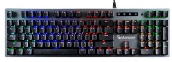 Клавиатура A4Tech Bloody B765 механическая серый USB for gamer LED 1377936