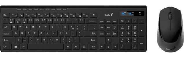 Клавиатура и мышь Wireless Genius Smart KM-8230 BLACK 31340015408 Dual Color, USB, 1 мини-ресивер на