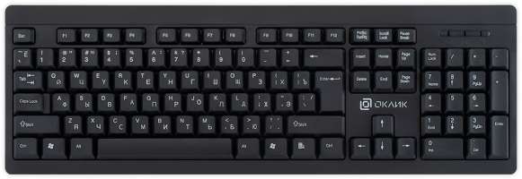 Клавиатура Oklick 95KW 1788287 черная USB