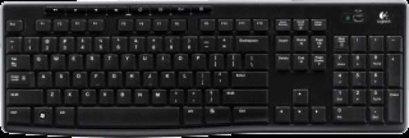 Клавиатура Wireless Logitech K270 black, USB (920-003058/920-003757)