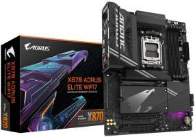 Материнская плата ATX GIGABYTE X870 AORUS ELITE WIFI7 (AM5, AMD X870, 4*DDR5 (8000), 4*SATA 6G RAID, 2.5Glan, WiFi, BT, 2*USB4, 6*USB 3.2, 4*USB 2.0,