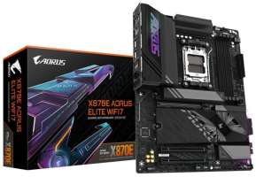 Материнская плата ATX GIGABYTE X870E AORUS ELITE WIFI7 (AM5, AMD X870E, 4*DDR5 (8000), 4*SATA 6G RAID, 4*PCIE, 2*USB4, 6*USB 3.2, 4*USB 2.0, HDMI)RTL