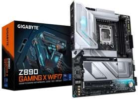 Материнская плата ATX GIGABYTE Z890 GAMING X WIFI7 (LGA1851, Z890, 4*DDR5 (8800), 4*SATA 6G RAID, 4*M.2, PCI-E, 2.5Glan, WiFi, BT, 2*USB 3.2, 4*USB 2.