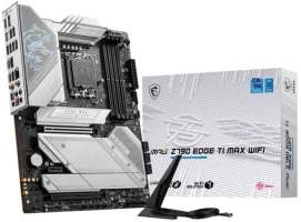 Материнская плата ATX MSI MPG Z790 EDGE TI MAX WIFI (LGA1700, 4*DDR5 (7800), 8*SATA 6G RAID, 5*M.2, 3*PCIE 2.5Glan, WiFi, BT, 2*USB Type-C, 8*USB 3.2,