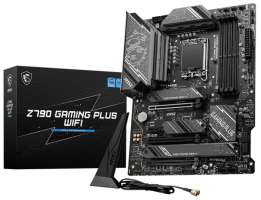 Материнская плата ATX MSI Z790 GAMING PLUS WIFI (LGA1700, Z790, 4*DDR5 (7200), 6*SATA 6G RAID, 4*M.2, 4*PCIE, 2.5Glan, WiFi, BT, HDMI, DP, USB Type-C,