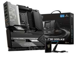 Материнская плата E-ATX MSI MEG Z790 GODLIKE (LGA1700, Z790, 4*DDR5 (7800), 6*SATA 6G RAID, 7*M.2, 2*PCIE, 10Glan, 2.5Glan, WiFi, BT, 2*minDP, 3*USB T