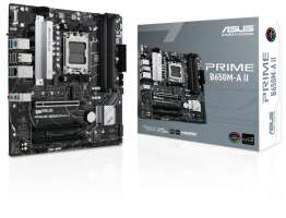 Материнская плата mATX ASUS PRIME B650M-A II (AM5, AMD B650, 4*DDR5 (6400), 4*SATA 6G RAID, 2*M.2, 3*PCIE, 2.5Glan, HDMI, DP, VGA, 4*USB 3.2, 4*USB 2.