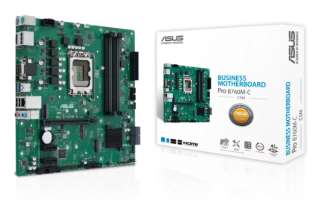 Материнская плата mATX ASUS PRO B760M-C-CSM 90MB1DX0-M0EAYC (LGA1700, B760, 4*DDR5 (6200), 4*SATA 6G RAID, 2*M.2, 3*PCIE, Glan, 2*DP, HDMI, VGA, 2*USB