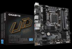 Материнская плата mATX GIGABYTE B760M DS3H DDR4 (LGA1700, B760, 4*DDR4 (5333), 4*SATA 6G RAID, 2*M.2, 3*PCIE, 2.5Glan, HDMI, D-Sub, 2*DP, USB Type-C,