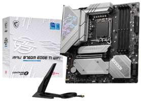 Материнская плата mATX MSI MPG B760M EDGE TI WIFI (LGA1700, B760, 4*DDR5 (7800), 6*SATA 6G RAID, 3*M.2, 2*PCIE, 2.5Glan, WiFi, BT, HDMI, DP, USB Type-