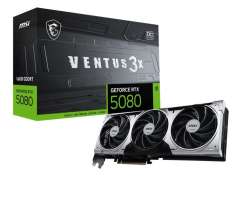 MSI PCI-E GeForce RTX 5080 VENTUS 3X OC PLUS (RTX 5080 16G VENTUS 3X OC PLUS) 16GB 2655/30000MHz 3*DP HDMI