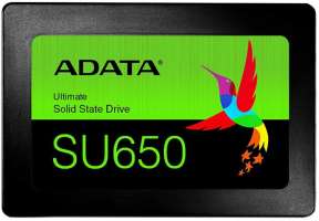 Накопитель SSD 2.5'' ADATA Ultimate SU650 ASU650SS-120GT-R 120GB TLC SATA 6Gb/s 520/320MB/s IOPS 20K/75K MTBF 2M RTL