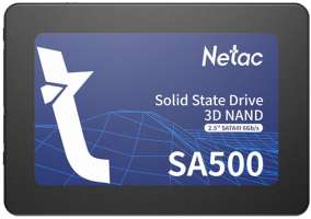 Накопитель SSD 2.5'' Netac NT01SA500-120-S3X SA500 120GB SATA 6Gb/s 500/400MB/s TLC 3D NAND