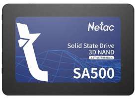 Накопитель SSD 2.5'' Netac NT01SA500-1T0-S3X SA500 1TB SATA 6Gb/sI 3D NAND 530/475MB/s 480 TBW