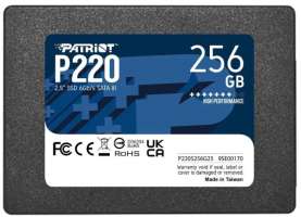 Накопитель SSD 2.5'' Patriot Memory P220S256G25 P220 256GB SATA 6Gb/s 550/490MB/s IOPS 40K/50K 120 TBW