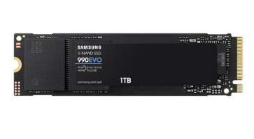 Накопитель SSD M.2 2280 Samsung MZ-V9E1T0BW 990 EVO 1TB PCIe 4.0 x4/5.0 x2 NVMe 2.0 TLC 5000/4200MB/s IOPS 680K/800K TBW 600 DWPD 0.33