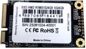 Накопитель SSD mSATA AMD R5MS1024G5 Radeon R5 1TB SATA 6Gb/s 3D TLC 552/391MB/s IOPS 84K/58K