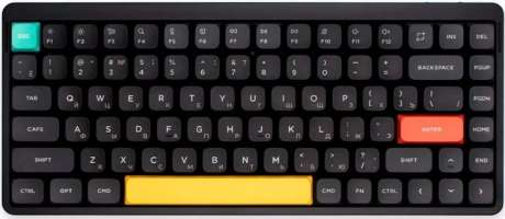 Nuphy Клавиатура Wireless AIR75v2 QMK, Basalt Black, RGB, Hot Swap, Aloe Switch