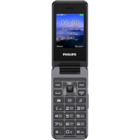 Мобильный телефон Philips Xenium E2601 темно-серый, раскладной 2Sim 2.4" 240x320 Nucleus 0.3Mpix GSM900/1800 FM microSD max32Gb