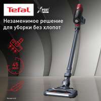 Пылесос беспроводной Tefal Handstick Cordless X-PERT Animal Kit TY6878WO, серый/красный