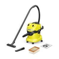 Пылесос Karcher WD 4 V-20-5-22 желтый, серебристый, черный