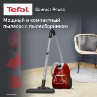 Пылесос Tefal Compact Power TW3953EA с пылесборником, красный