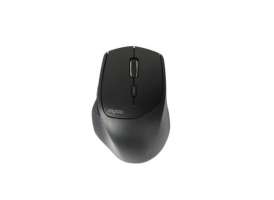 Rapoo Мышь Wireless MT550 черная оптическая (1600dpi) BT/Radio USB для ноутбука (5but)