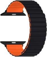 Ремешок на руку Lyambda ACRUX DSJ-30-40-BO силиконовый для Apple Watch 38/40/41 mm black/orange